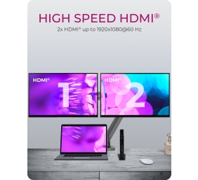 Raidsonic | Icy Box USB 3.2 Gen 1 Notebook DockingStation | IB-DK2251AC | Dock | HDMI ports quantity 2