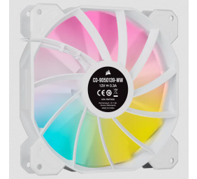 Corsair | 140mm White PWM Fan, Dual Fan Kit with Lighting Node CORE | iCUE SP140 RGB ELITE Performance | Case Fan