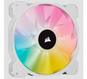 Corsair | 140mm White PWM Fan, Dual Fan Kit with Lighting Node CORE | iCUE SP140 RGB ELITE Performance | Case Fan