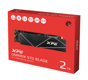 ADATA | XPG Gammix S70 BLADE | 2000 GB | SSD form factor M.2 2280 | Solid-state drive interface  PCIe Gen4x4 | Read speed 7400 MB/s | Write speed 6400 MB/s
