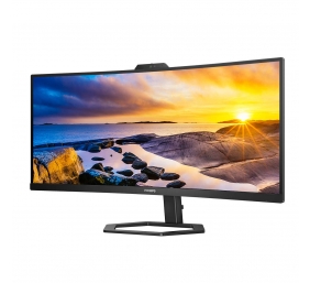 Philips | Monitor with Windows Hello Webcam | 34E1C5600HE/00 | 34 " | VA | 21:9 | 100 Hz | 4 ms | 3440 x 1440 pixels | 300 cd/m² | HDMI ports quantity 1 | Black | Warranty 36 month(s)
