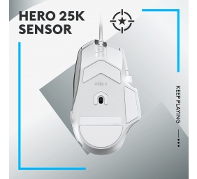 Logitech G G502 X Laidinė žaidimų pelė USB Type-A, Balta
