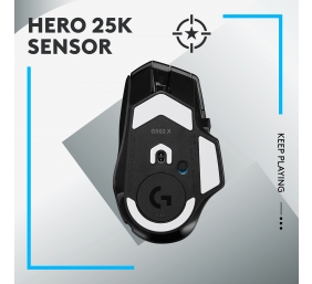 Logitech G502 X LIGHTSPEED Belaidė žaidimų pelė, RF Wireless, 25600 DPI, Juoda