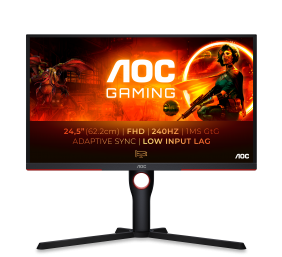 AOC | Monitor | 25G3ZM/BK | 24.5 " | VA | FHD | 16:9 | 240 Hz | 1 ms | 1920 x 1080 | 300 cd/m² | HDMI ports quantity 2 | Black/Red | Warranty 36 month(s)
