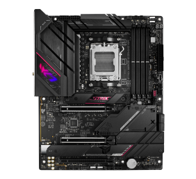 ASUS ROG STRIX B650E-E GAMING WIFI | Asus | Processor family Ryzen | Processor socket 1 x Socket AM5 | 4 DIMM slots - DDR5, non-ECC, on-die ECC, unbuffered | Supported hard disk drive interfaces SATA-600 (RAID), 4 x M.2 | Number of SATA connectors 4
