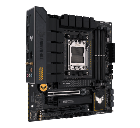 Asus | TUF GAMING B650M-PLUS WIFI | Processor family AMD | Processor socket AM5 | DDR5 DIMM | Memory slots 4 | Supported hard disk drive interfaces 	SATA, M.2 | Number of SATA connectors 4 | Chipset AMD B650 | micro-ATX