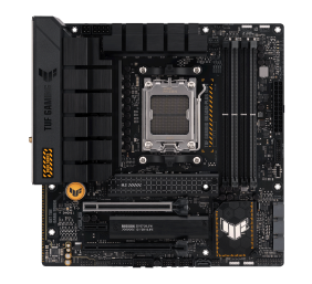 Asus | TUF GAMING B650M-PLUS WIFI | Processor family AMD | Processor socket AM5 | DDR5 DIMM | Memory slots 4 | Supported hard disk drive interfaces 	SATA, M.2 | Number of SATA connectors 4 | Chipset AMD B650 | micro-ATX