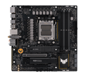 Asus | TUF GAMING B650M-PLUS WIFI | Processor family AMD | Processor socket AM5 | DDR5 DIMM | Memory slots 4 | Supported hard disk drive interfaces 	SATA, M.2 | Number of SATA connectors 4 | Chipset AMD B650 | micro-ATX