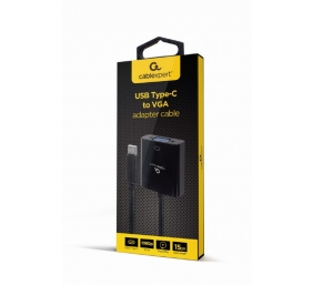 Cablexpert | USB Type-C to VGA adapter cable | A-CM-VGAF-01 | Black | USB Type-C | VGA | 0.15 m