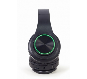 Gembird | Stereo Headset with LED Light Effects | BHP-LED-01 | Bluetooth | On-Ear | Wireless | Black
