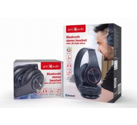 Gembird | Stereo Headset with LED Light Effects | BHP-LED-01 | Bluetooth | On-Ear | Wireless | Black