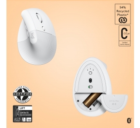 LOGI Lift for Mac Vertical Mouse - WHITE