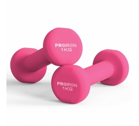 PROIRON PRKNED01K Dumbbell Weight Set, 2 pcs, 1 kg, Pink