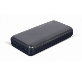 Gembird | PB20-02 | Power Bank | 20000 mAh | 2 x USB-AF | Black