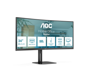 AOC | Curved Monitor | CU34V5C/BK | 34 " | VA | WQHD | 21:9 | 100 Hz | 4 ms | 3440 x 1440 | 300 cd/m² | HDMI ports quantity 1