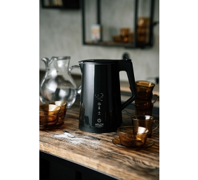Adler | Kettle | AD 1345b | Electric | 2200 W | 1.7 L | Stainless steel | 360° rotational base | Black