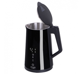 Adler | Kettle | AD 1345b | Electric | 2200 W | 1.7 L | Stainless steel | 360° rotational base | Black
