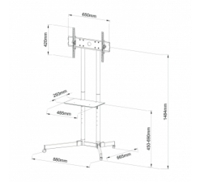 ART STO S-08A ART BOARD on wheels+HOLDER