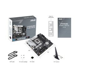 Asus PRIME B760M-A WIFI D4 Processor family Intel Processor socket  LGA1700 DDR4 DIMM Memory slots 4 Supported hard disk drive interfaces 	SATA, M.2 Number of SATA connectors 4 Chipset Intel B760 mATX