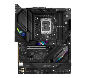 Asus | ROG STRIX B760-F GAMING WIFI | Processor family Intel | Processor socket  LGA1700 | DDR5 DIMM | Memory slots 4 | Supported hard disk drive interfaces 	SATA, M.2 | Number of SATA connectors 4 | Chipset Intel B760 | ATX