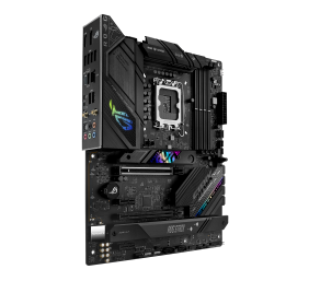 Asus | ROG STRIX B760-F GAMING WIFI | Processor family Intel | Processor socket  LGA1700 | DDR5 DIMM | Memory slots 4 | Supported hard disk drive interfaces 	SATA, M.2 | Number of SATA connectors 4 | Chipset Intel B760 | ATX
