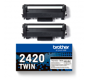 Brother TN-2420TWIN (TN2420TWIN) Lazerinė kasetė, dviguba pakuotė, Juoda