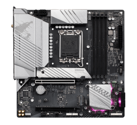 Gigabyte | B760M AORUS ELITE AX 1.0 M/B | Processor family Intel | Processor socket  LGA1700 | DDR5 DIMM | Memory slots 4 | Supported hard disk drive interfaces 	SATA, M.2 | Number of SATA connectors 4 | Chipset Intel B760 Express | Micro ATX