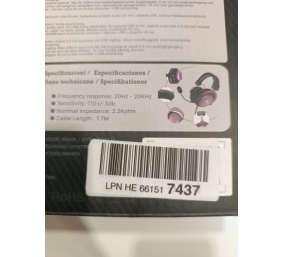 Ecost Prekė po grąžinimo LYCANDER USB ausinės su nuimamu mikrofonu