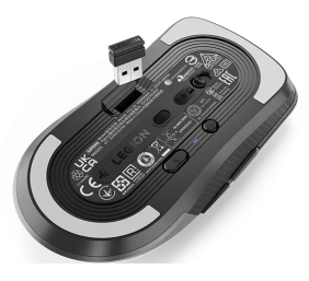 Lenovo | Wireless Gaming Mouse | Legion M600s Qi | Gaming Mouse | 2.4GHz, Bluetooth, USB wired | Storm Grey