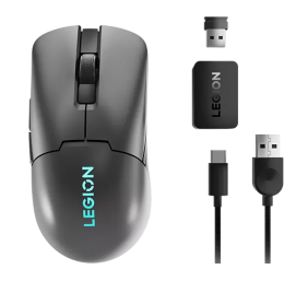 Lenovo | Wireless Gaming Mouse | Legion M600s Qi | Gaming Mouse | 2.4GHz, Bluetooth, USB wired | Storm Grey