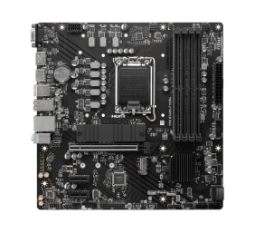 MSI | PRO B760M-P DDR4 | Processor family Intel | Processor socket  LGA1700 | DDR4 DIMM | Memory slots 4 | Supported hard disk drive interfaces 	SATA, M.2 | Number of SATA connectors 4 | Chipset Intel B760 | mATX