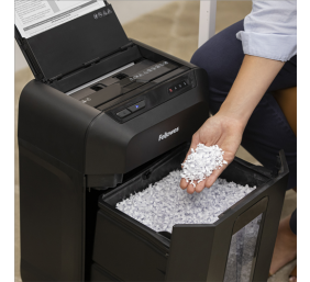 Fellowes Auto Feed Shredder AutoMax 80M | Mini-Cut | AutoMAX 80M | Black | 17 L | Paper shredding | Credit cards shredding