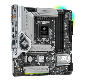 ASRock | B760M Steel Legend WiFi | Processor family Intel | Processor socket LGA1700 | DDR5 DIMM | Memory slots 4 | Supported hard disk drive interfaces SATA3, 3 Hyper M.2 | Number of SATA connectors 4 | Chipset B760 | Micro ATX