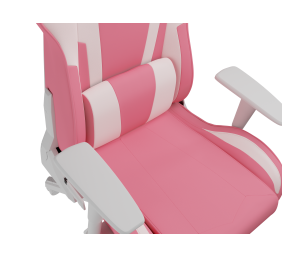 Genesis mm | Backrest upholstery material: Eco leather, Seat upholstery material: Eco leather, Base material: Nylon, Castors material: Nylon with CareGlide coating | Pink/White