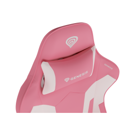 Genesis Gaming Chair Nitro 710 Backrest upholstery material: Eco leather, Seat upholstery material: Eco leather, Base material: Nylon, Castors material: Nylon with CareGlide coating | Pink/White