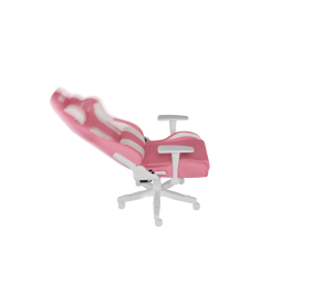 Genesis mm | Backrest upholstery material: Eco leather, Seat upholstery material: Eco leather, Base material: Nylon, Castors material: Nylon with CareGlide coating | Pink/White