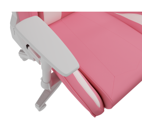 Genesis mm | Backrest upholstery material: Eco leather, Seat upholstery material: Eco leather, Base material: Nylon, Castors material: Nylon with CareGlide coating | Pink/White