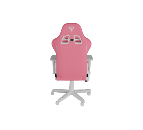 Genesis mm | Backrest upholstery material: Eco leather, Seat upholstery material: Eco leather, Base material: Nylon, Castors material: Nylon with CareGlide coating | Pink/White