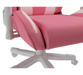 Genesis mm | Backrest upholstery material: Eco leather, Seat upholstery material: Eco leather, Base material: Nylon, Castors material: Nylon with CareGlide coating | Pink/White