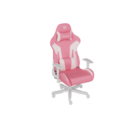 Genesis mm | Backrest upholstery material: Eco leather, Seat upholstery material: Eco leather, Base material: Nylon, Castors material: Nylon with CareGlide coating | Pink/White