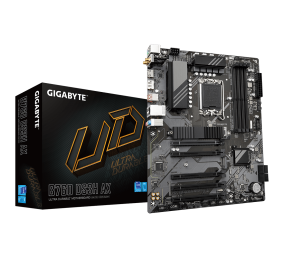 Gigabyte | B760 DS3H AX 1.x M/B | Processor family Intel | Processor socket  LGA1700 | DDR5 DIMM | Memory slots 4 | Supported hard disk drive interfaces 	SATA, M.2 | Number of SATA connectors 4 | Chipset Intel B760 Express | ATX