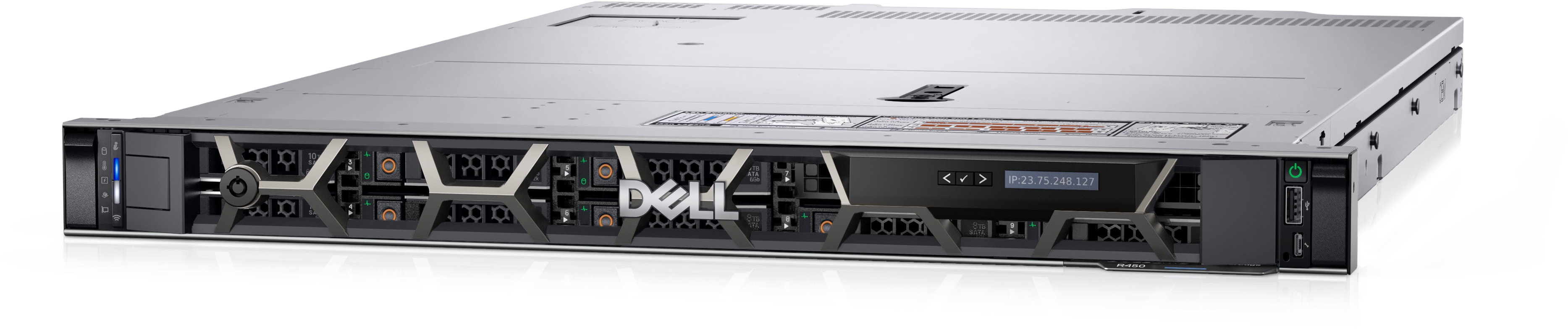 Dell PowerEdge R450  Rack Intel Xeon 2x Silver 4310 2.1 GHz 18 MB 24T 12C No RAM, No HDD Up to 8 x 2.5" PERC H755 Power supply 2x800 W iDRAC9 Enterprise ReadyRails Sliding Rails Without Cable Management Arm No OS Warranty Basic NBD 36 month(s)