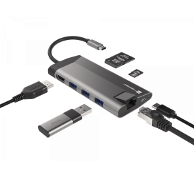 Natec | USB-C Multiport Adapter | NMP-1690 | Grey | USB Type-C | 0.15 m