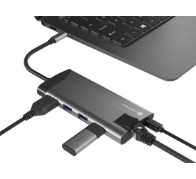 Natec USB-C Multiport Adapter | NMP-1690 | 0.15 m | Grey | USB Type-C