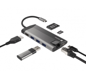 Natec | USB-C Multiport Adapter | NMP-1690 | Grey | USB Type-C | 0.15 m
