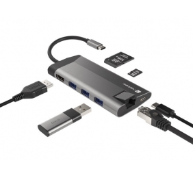 Natec USB-C Multiport Adapter | NMP-1690 | 0.15 m | Grey | USB Type-C