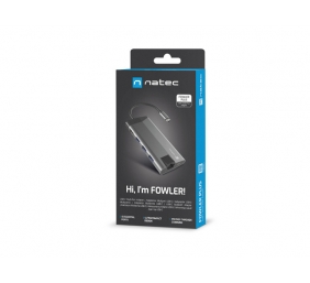 Natec | USB-C Multiport Adapter | NMP-1690 | Grey | USB Type-C | 0.15 m