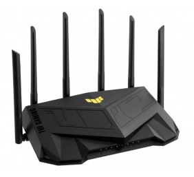 Dual Band WiFi6 Gigabit Router | TUF Gaming AX6000 | 802.11ax | 1148+4804 Mbit/s | 10/100/1000 Mbit/s | Ethernet LAN (RJ-45) ports 5 | Mesh Support Yes | MU-MiMO Yes | No mobile broadband | Antenna type External