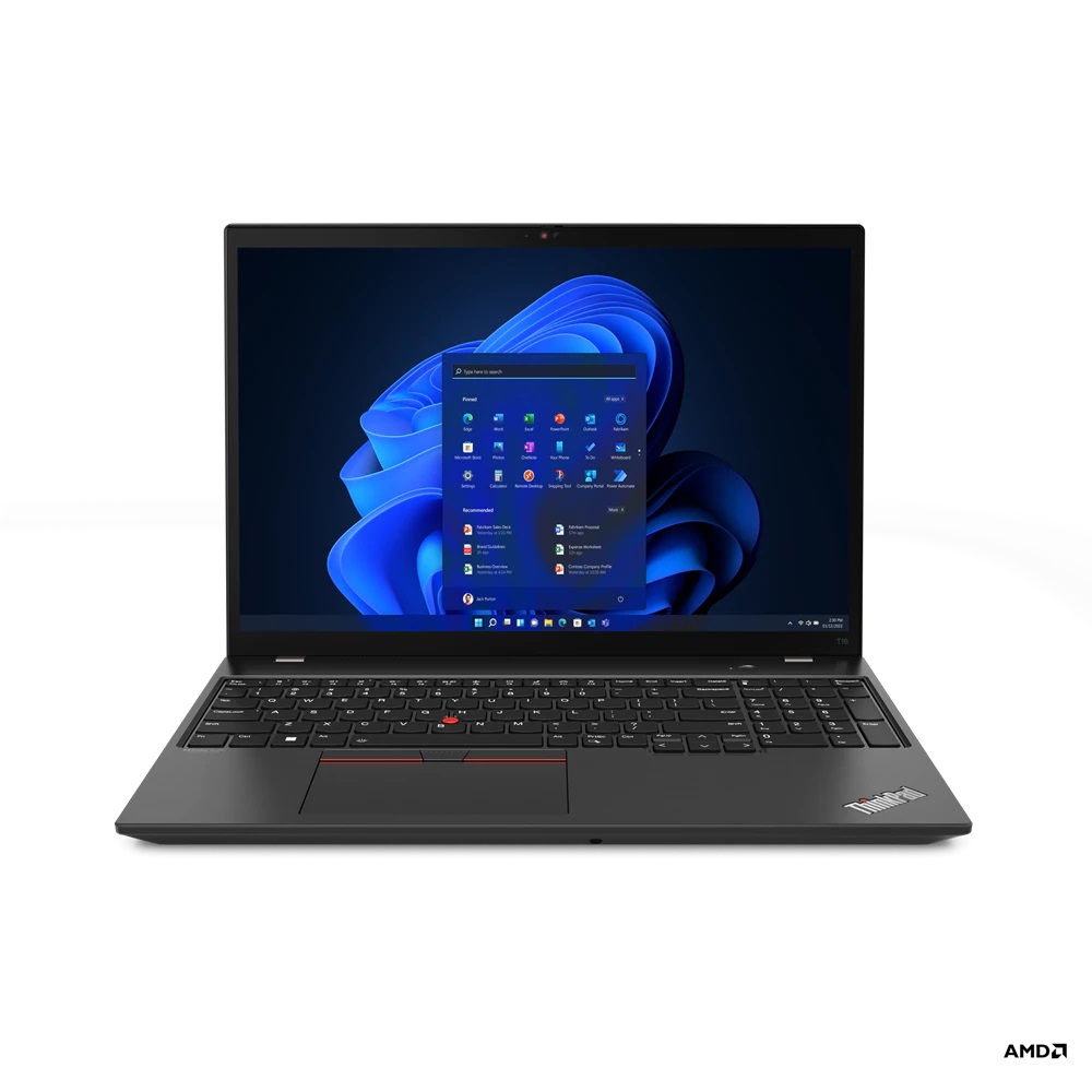 Lenovo ThinkPad T16 (Gen 1) Black, 16 ", IPS,  WQXGA, 2560 x 1600, Anti-glare, AMD Ryzen 7 PRO, 6850U, 32 GB,  Soldered LPDDR5-6400, SSD 1000 GB, AMD Radeon 680M Graphics, No Optical drive, Windows 11 Pro, 802.11ax, Bluetooth version 5.1, LTE Upgradable, 