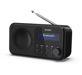 Sharp DR-P420(BK) Tokyo Portable Digital Radio, FM/DAB/DAB+, Bluetooth 5.0, USB or Battery Powered, Midnight Black | Sharp | Tokyo Portable Digital Radio | DR-P420(BK) | Midnight Black | USB port | Bluetooth | FM radio | Headphone out